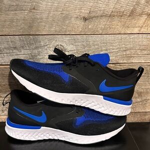 Nike Odyssey React Black and Royal Blue Athletic Sneakers